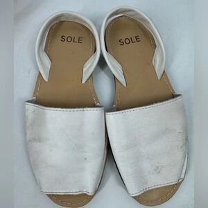 Sole Toucan Menorcan Sandals size 40 handmade white leather